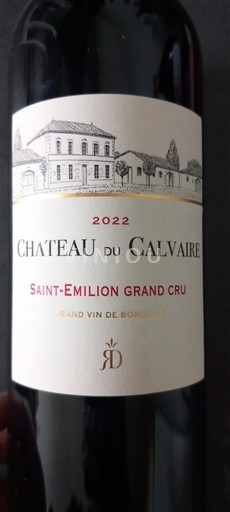 Bordeaux Saint-Émilion Grand Cru Château Calvaire 2022