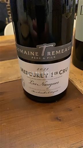 Burgundsko Nespecifikováno Premier Cru Domaine Trémeaux Les Naugues 2021