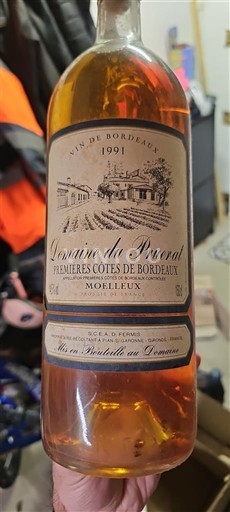 Bordeaux Premières-côtes-de-bordeaux Vignobles Fermis Domaine du Pruerat 1991