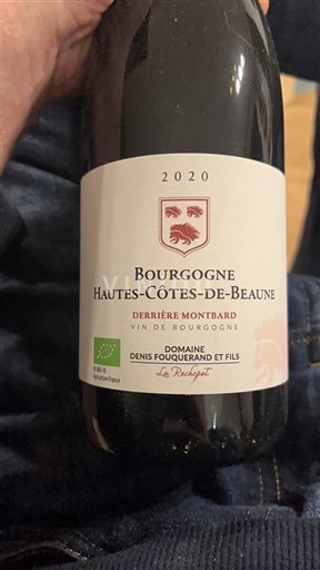 Bourgogne Ospecificerad Domaine Nis Fouquerand et Fils Derrière Montbard 2020