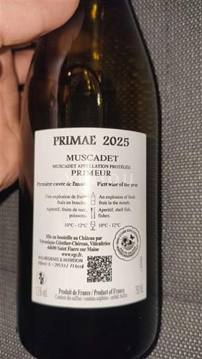 Weine Blanc sec Primae Château S Chevaliers 2025 Frankreich Loiretal Muscadet AOC
