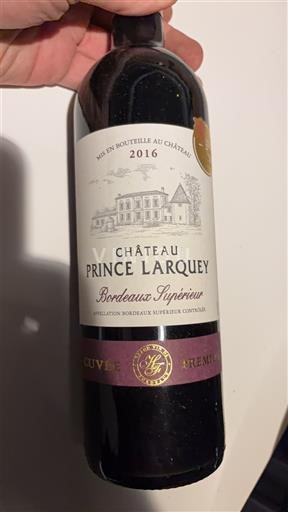 Bordeaux Bordeaux Supérieur Château Prince Larquey Premium 2016