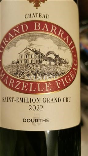 Bordeaux Saint-Émilion Grand Cru Grand Cru Château Grand Barrail Marzelle Figeac 2022