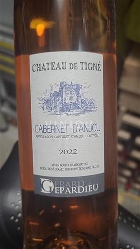 Rượu vang Rosé moelleux Château Tigné 2022 Pháp Thung lũng sông Loire Cabernet-d'Anjou AOC