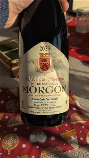Beaujolais Morgon Réserve des Marcellins Assemblée Nationale 2023