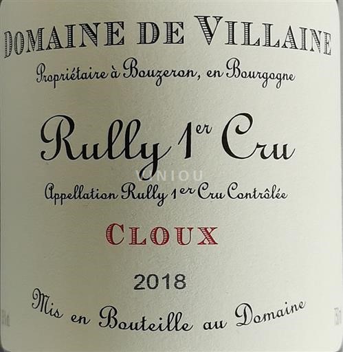 Burgundsko Rully Premier Cru Domaine Villaine Cloux 2018