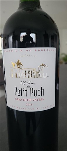 Bordeaux Graves-de-vayres Château Petit Puch 2018