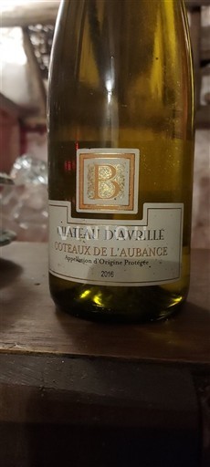 Vallée de la Loire Coteaux-de-l'aubance Château Avrillé 2016