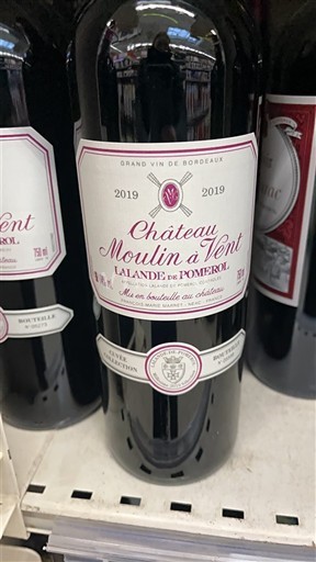 Bordeaux Lalande-de-pomerol Château Moulin à Vent 2019