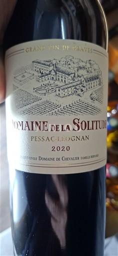 Bordeaux Pessac-Léognan La Solitude 2020