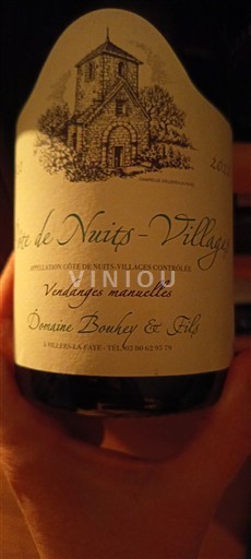 Burgundsko Côte de nuits villages Domaine Bouhey & Fils 2022