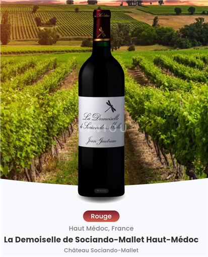 Bordeaux Haut-Médoc Château Sociando-Mallet La Demoiselle de Sociando-Mallet 2019