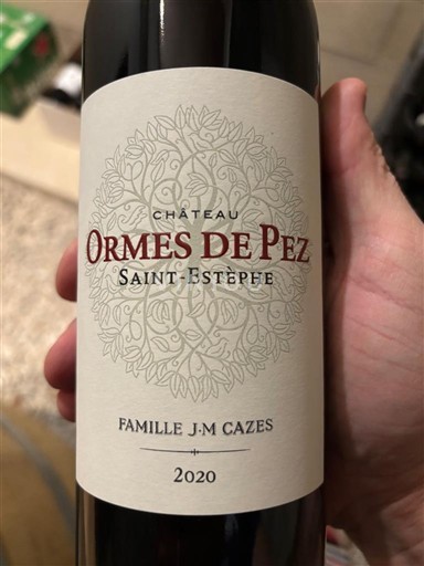 Burdeos Saint-Estèphe Château ORMES de PEZ 2020