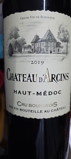 Burdeos Haut-Médoc Château Arcins 2019