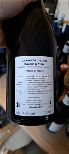 Vallée du Rhône Beaumes de Venise Grangeneuve 2021
