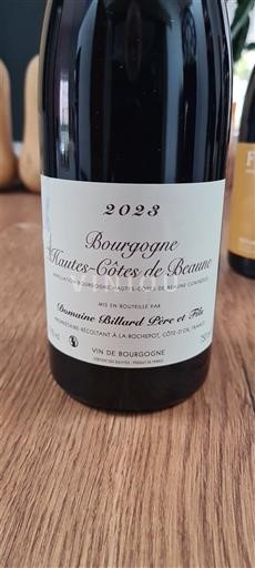Bourgogne Hautes Côtes de nuits Domaine Billard Père et Fils 2023