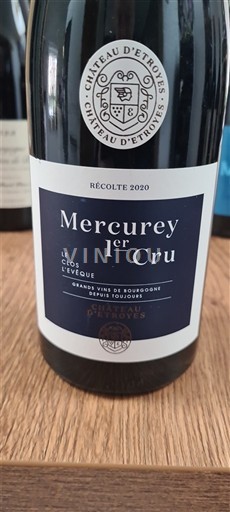 Borgoña Mercurey Premier Cru Château Etroyes Le Clos l'Evêque 2020
