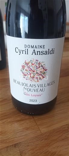 Beaujolais Beaujolais Villages Domaine Cyril Ansaldi Les Loyses 2023