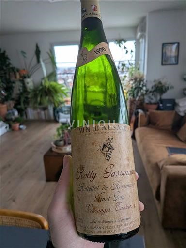 Alsasko Rulandské šedé Vendanges Tardives Rolly Gassmann ROTLEIBEL DE RORSCHWIHR 1996