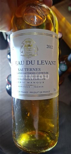Bordeaux Sauternes Château Eau du Levant 2012