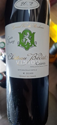 Bordeaux Graves Château Bédat Prestige 2012