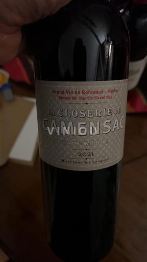 Bordeaux Haut-Médoc La Closerie de Camensac 2021