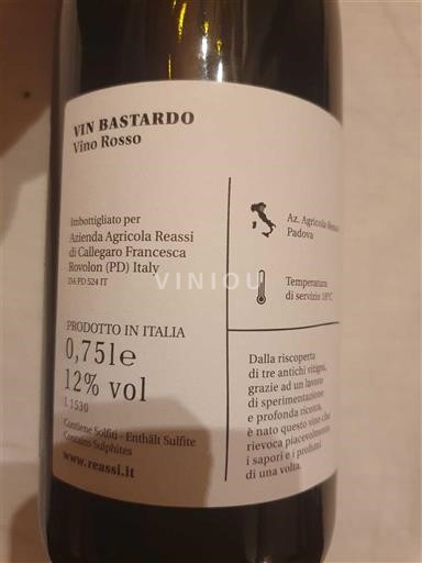 Vénétie Azienda Agricola Reassi Vin Bastardo Non Millésimé