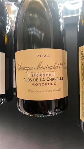 Burgundsko Chassagne-montrachet Premier Cru Clos de la Chapelle Monopole 2022