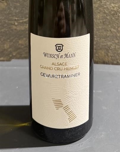 Rượu vang Blanc moelleux Grand Cru Hengst Wunsch et Mann Non millésimé Pháp Alsace Gewurztraminer AOC Grand Cru