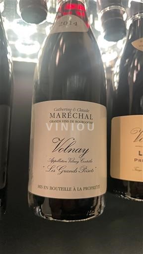 Burgundy Volnay Catherine et Claude Maréchal Les Grands Pics 2014