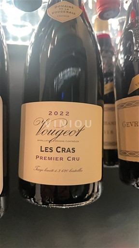 Bourgogne Vougeot Premier Cru Domaine La Vougeraie Les Cras 2022