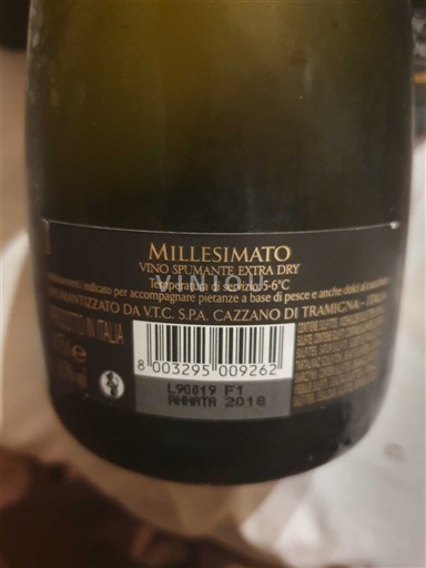 Vêneto Prosecco V.T.C. S.P.A. Cazzano di Tramigna Millesimato Extra Dry 2018
