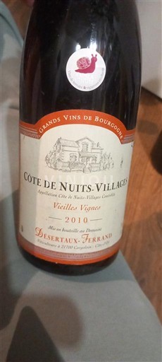 Burgundsko Côte de nuits villages Désiréotaux-Ferrand Vieilles Vignes 2010