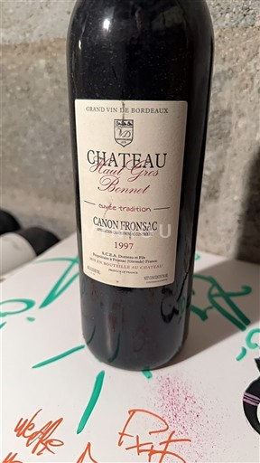 Bordeaux Canon-Fronsac Château Haut Gros Bonnet tradition 1997