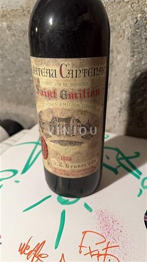 Bordeaux Saint-Émilion Château Cantenac 1979