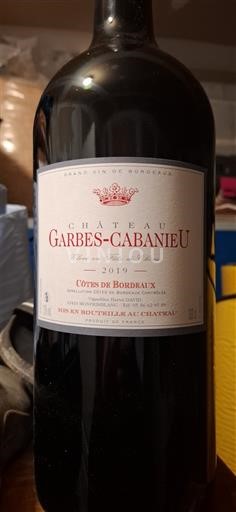 Bordeaux Côtes-de-Bordeaux Château Garbes-Cabanieu 2019