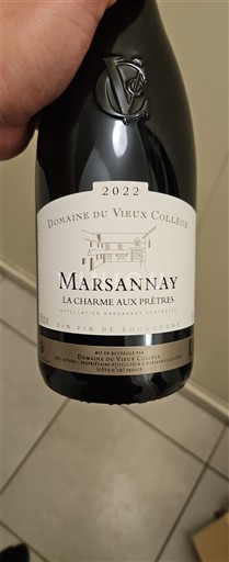 Bourgogne Marsannay Domaine Vieux Collège La Charme aux Prêtres 2022
