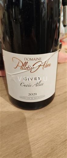Borgonha Givry Domaine Pelletier-Aïba Alice 2021