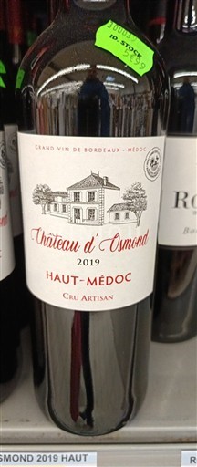 Bordeaux Haut-Médoc Château Osmond 2019
