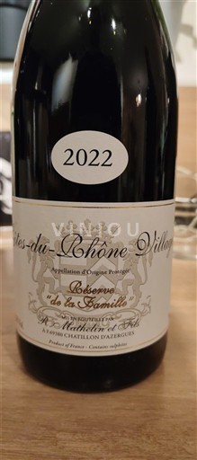Rhônedalen Côtes-du-Rhône-Villages Mathelin et fils Réserve de la Famille 2022