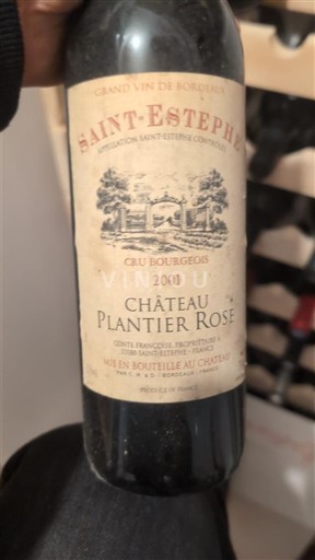 Bordeaux Saint-Estèphe Cru Bourgeois Château Plantier Rose 2001