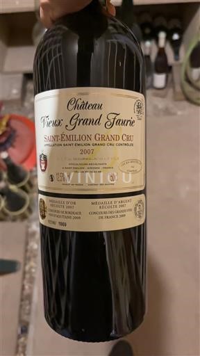 Bordeaux Saint-Émilion Grand Cru Grand Cru Château Vieux Grand Faurie 2007