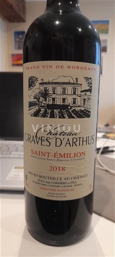 Bordeaux Saint-Émilion Château Graves d'Arthus 2018