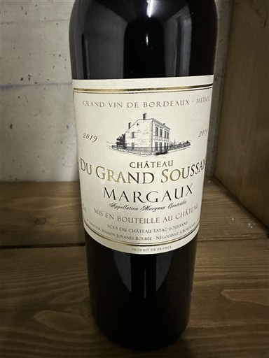 Bordeaux Margaux Château Grand Soussans 2019
