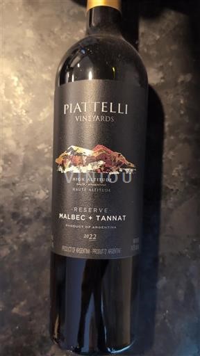 Salta Määrittelemätön Piattelli Vineyards Réserve Malbec  Tannat 2022
