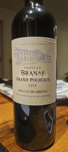 Bordeaux Moulis-en-Médoc Château Branas Grand Poujeaux 2015