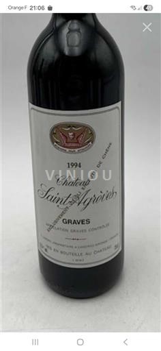 Bordeaux Graves Château Saint-Agrèves 1994