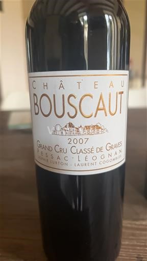 Bordeaux Pessac-Léognan Grand Cru Classé de Graves Château BOUSCAUT 2007