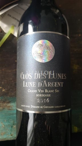 Bordo Clos des Lunes Lune d'Argent 2016