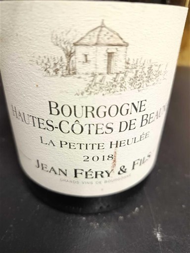 Bourgogne Hautes Côtes de Beaune Jean Féry & Fils La Petite Heulée 2018